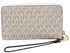 Michael Kors Jet Set Travel Large Flat Multifunction Phone Case Wallet Vanilla Michael Kors Wallets