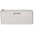 Michael Kors Jet Set Travel Large Logo Quarter Zip wallet Vanilla MK Signature Michael Kors Wallets