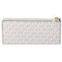 Michael Kors Jet Set Travel Large Logo Quarter Zip wallet Vanilla MK Signature Michael Kors Wallets