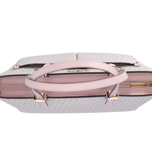 Michael Kors Jet Set Travel Medium Double Pocket Tote Vanilla MK Blush Pink Michael Kors Handbags & Purses