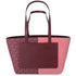 Michael Kors Jet Set Travel Medium Zip Top Tote Oxblood Multi MK SIgnature Michael Kors Handbags