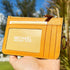 Michael Kors Jet Set Travel Small Leather Top Zip Coin Pouch Honeycomb Yellow Michael Kors Wallets