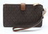 Michael Kors JetSet Double Zip Wristlet PhoneWallet Brown Michael Kors Wallets