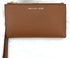 Michael Kors JetSet DoubleZip WristletLeather PhoneWallet LuggageBrown Michael Kors Wallets