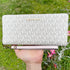 Michael Kors JetSet Large ContinentalWallet Wristlet MK Vanila PinkBlush Michael Kors Wallets