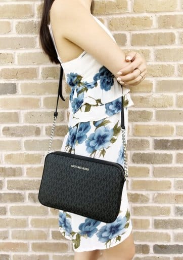 Michael Kors JetSet Large EastWest Crossbody BlackMKSignature Michael Kors Handbags & Purses