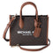 Michael Kors Mirella Small Top Zip Shopper Tote Crossbody Brown MK Signature — product view 1