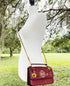 Tory Burch Britten Embellished Mini Top Handle Bag Crossbody Blood Red Floral Tory Burch Handbags & Purses