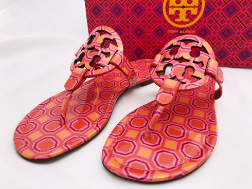 Tory Burch Miller Sandals Flip Flop Orange Coral Pink 7 or 7.5 Tory Burch Sandals & Flip Flops