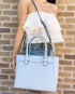 Kate Spade Melanie Medium Top Zip Satchel Crossbody Blue Ocean Fog — product view 4