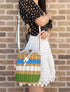 Kate Spade Buoy Wicker Medium Bucket Shoulder Crossbody Drawstring Bag Multi kate spade Handbags & Purses