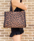 Kate Spade Sam Leopard Medium Tote The Little Better Nylon Black Multi kate spade Handbags & Purses
