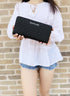 Michael Kors Jet Set Travel Continental Wallet Long Black Signature MK Michael Kors Wallets