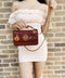 Tory Burch Britten Embellished Mini Top Handle Bag Crossbody Blood Red Floral Tory Burch Handbags & Purses