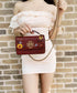 Tory Burch Britten Embellished Mini Top Handle Bag Crossbody Blood Red Floral Tory Burch Handbags & Purses